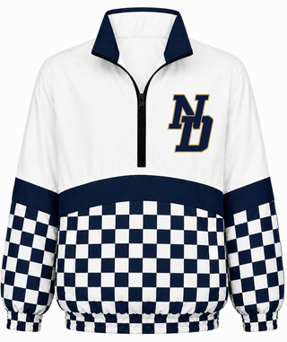 New Diana Eagles On the Go Pullover- Navy & white checkered