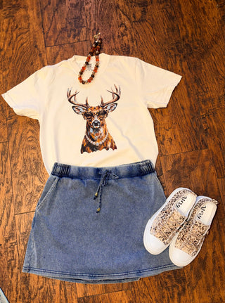 Glam Deer Comfort Colors Graphic Tee, Ivory