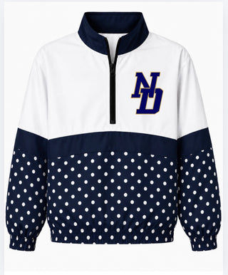 New Diana Eagles On the Go Pullover- Navy & white polka dot