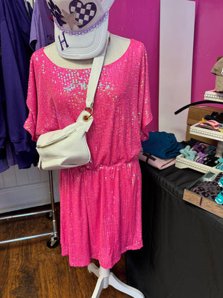 Pretty in Pink Sequin Party Dress