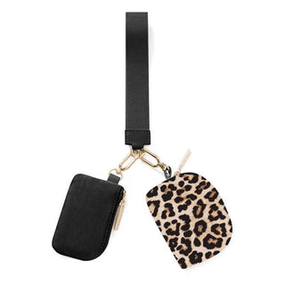 Double Pouch Wristlet- Safari Chic
