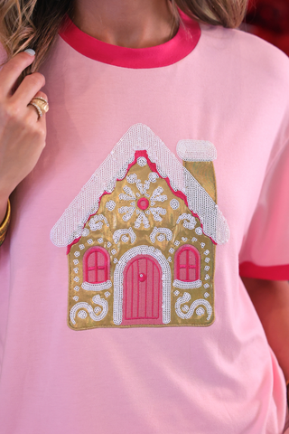 PREORDER- Foil Gingerbread House Tee