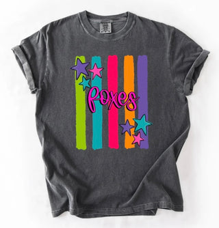 Rainbow Stripe Mascot Graphic Tee-- ADULT SIZES