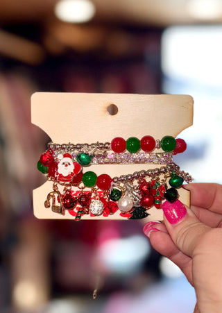 Christmas bracelet set of 5