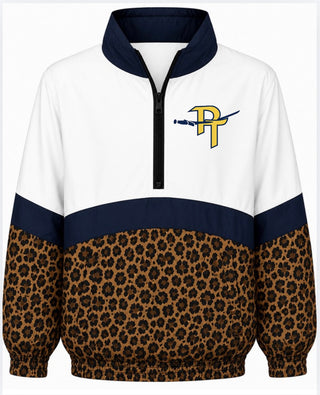 Pine Tree Pirates On the Go Pullover- Leopard with PT logo