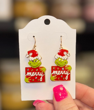 Merry Grinch earrings