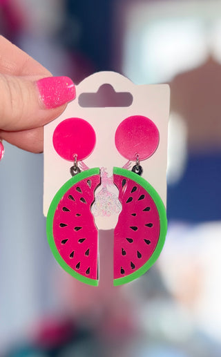 Watermelon earrings