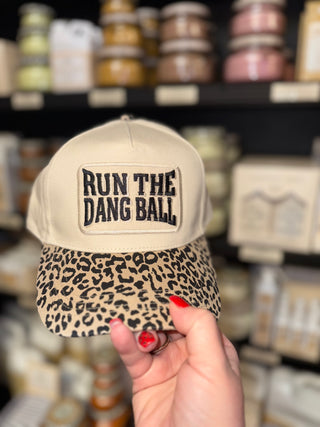 Run the Dang Ball leopard hat