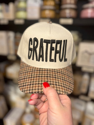 Grateful Corded Plaid hat