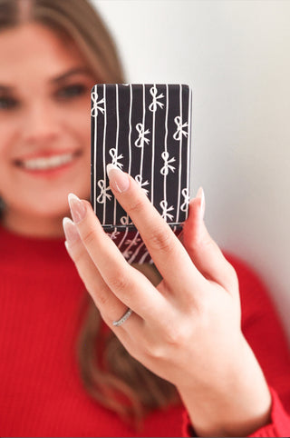 Bows and Stripes Compact Mirror