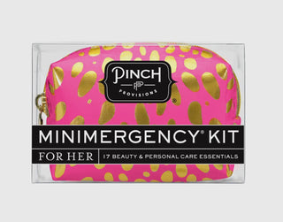 Spotted Minimergency Kit, Pink and Gold