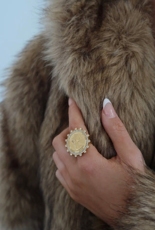 Chansuttpearls Bling Coin Ring