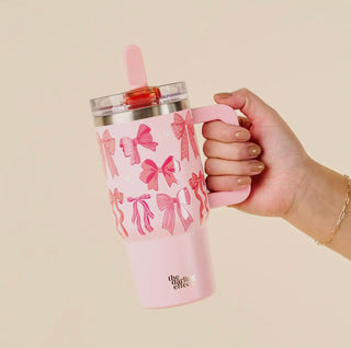 20 oz. Flip top Blushing Bows Tumbler
