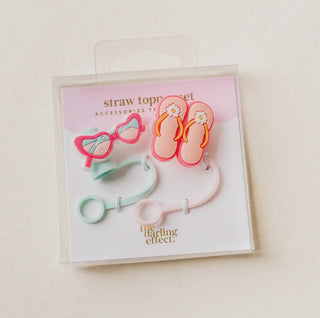 Straw topper set