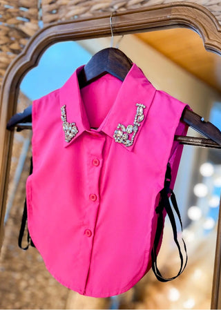 Faux collar with rhinestones