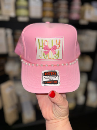 Holly Jolly hat with chain