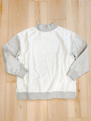 Oversize Inside Out/Reversible Mockneck sweatshirt