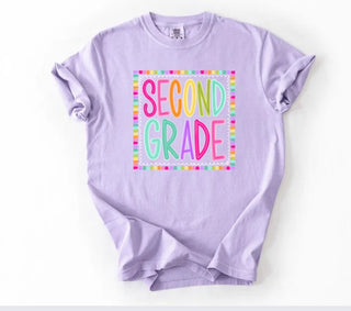 Grade Level framed graphic tees