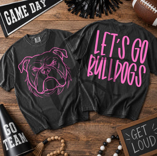 Let's Go Bulldogs Graphic Tee, Pepper