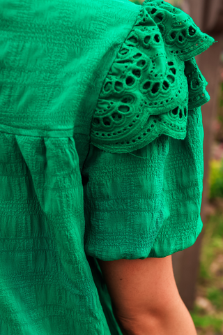 Kimber eyelet top-green