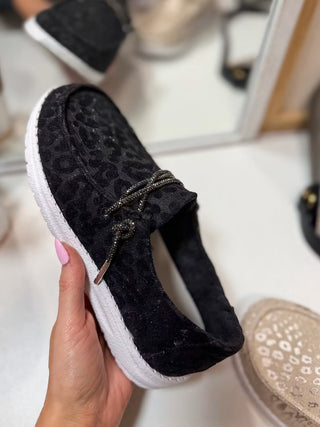 Very G Holly Leopard Slip-On Shoe, Black