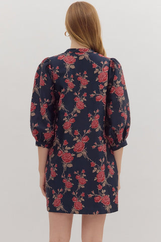 Entro Navy floral dress
