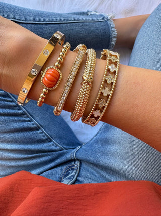 Park Lane Pumpkin Bracelet, Orange and Gold
