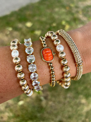 Park Lane Pumpkin Bracelet, Orange and Gold