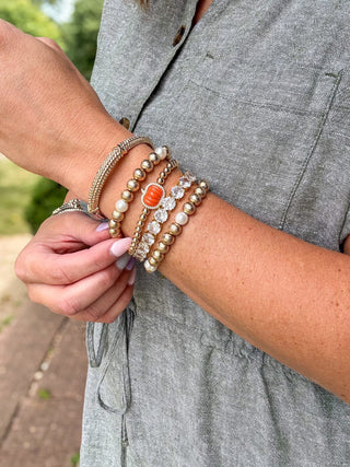 Park Lane Pumpkin Bracelet, Orange and Gold