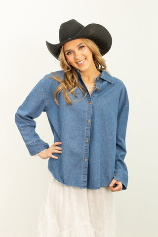 Kathryn Classic Denim Button Up