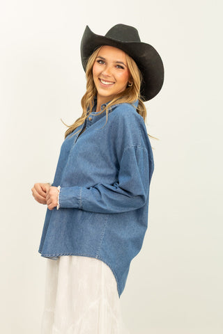 Kathryn Classic Denim Button Up