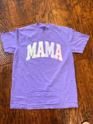 Mama soft floral graphic tee