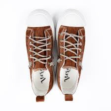 Aman Tan Velvet sneakers