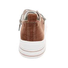 Aman Tan Velvet sneakers
