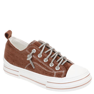 Aman Tan Velvet sneakers