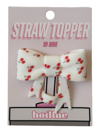 Large Bow Straw Topper