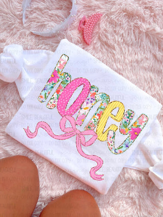 Floral Name Graphic Tee