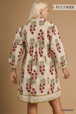 Umgee floral babydoll dress