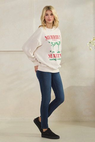 Merrier with a Martini Sweatshirt