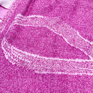 Pink bow knit blanket 50” x 60”