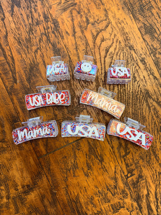 Patriotic Hair Clips