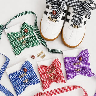 Game Day Shoelace Sets, Multicolor Gingham