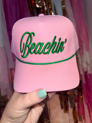 Beachin' Trucker Hat, Pink