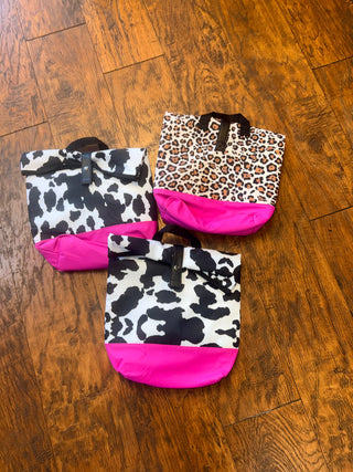 Cow Print and Leopard Print Lunch Bag
