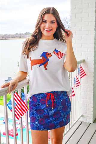 PREORDER- Patriotic Pup Waffle Tee