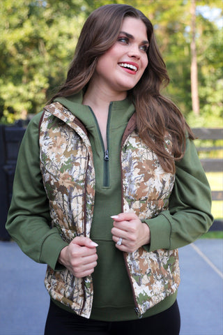 Delilah Puffer Vest- Classic Chloe Camo