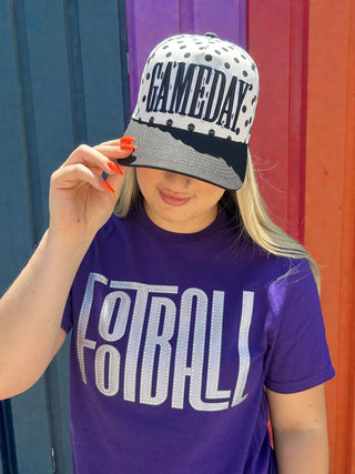 Gameday Black and White polka dots Cap