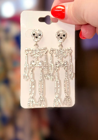 Skeleton earrings- metal