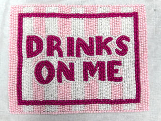 PREORDER--Beaded Coin Purse- Drinks on Me