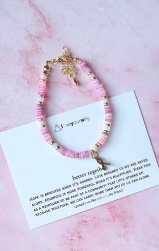 Hope Breast Cancer Ribbon bracelet